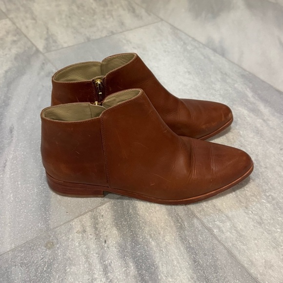 NISOLO Women's Lana Leather Waterproof Ankle Boots Brandy Brown Zip Size 9.5 EUC - Picture 12 of 12